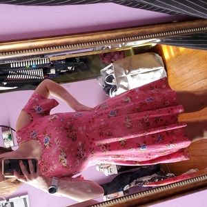 Floral pink dress